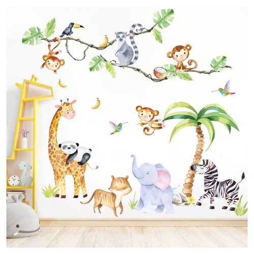 Wandsticker safari tiere set - safari,
