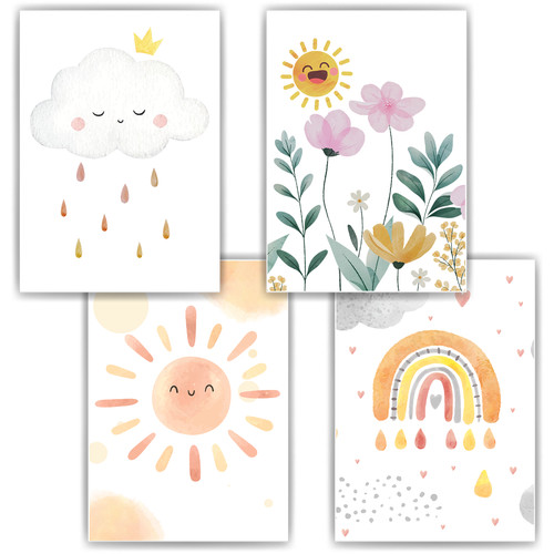 Sonne wolke blumen regenbogen - blumen,