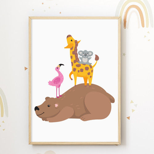 Zootiere waldtiere freunde - zootiere,