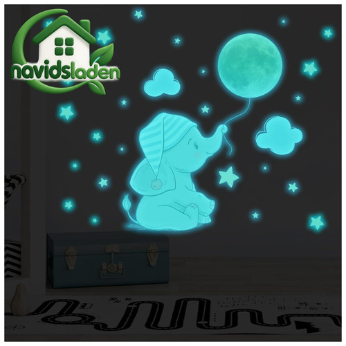 Wandtattoo elefanten sterne - elefanten,