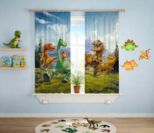 Dinosaurier paar vorhänge - dinosaurier,